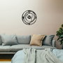 Wallity Enzoclock - S027 Reloj de pared de metal negro